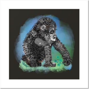 Pickleball paddle gorilla nipples, by Pickleball ARTwear Posters and Art